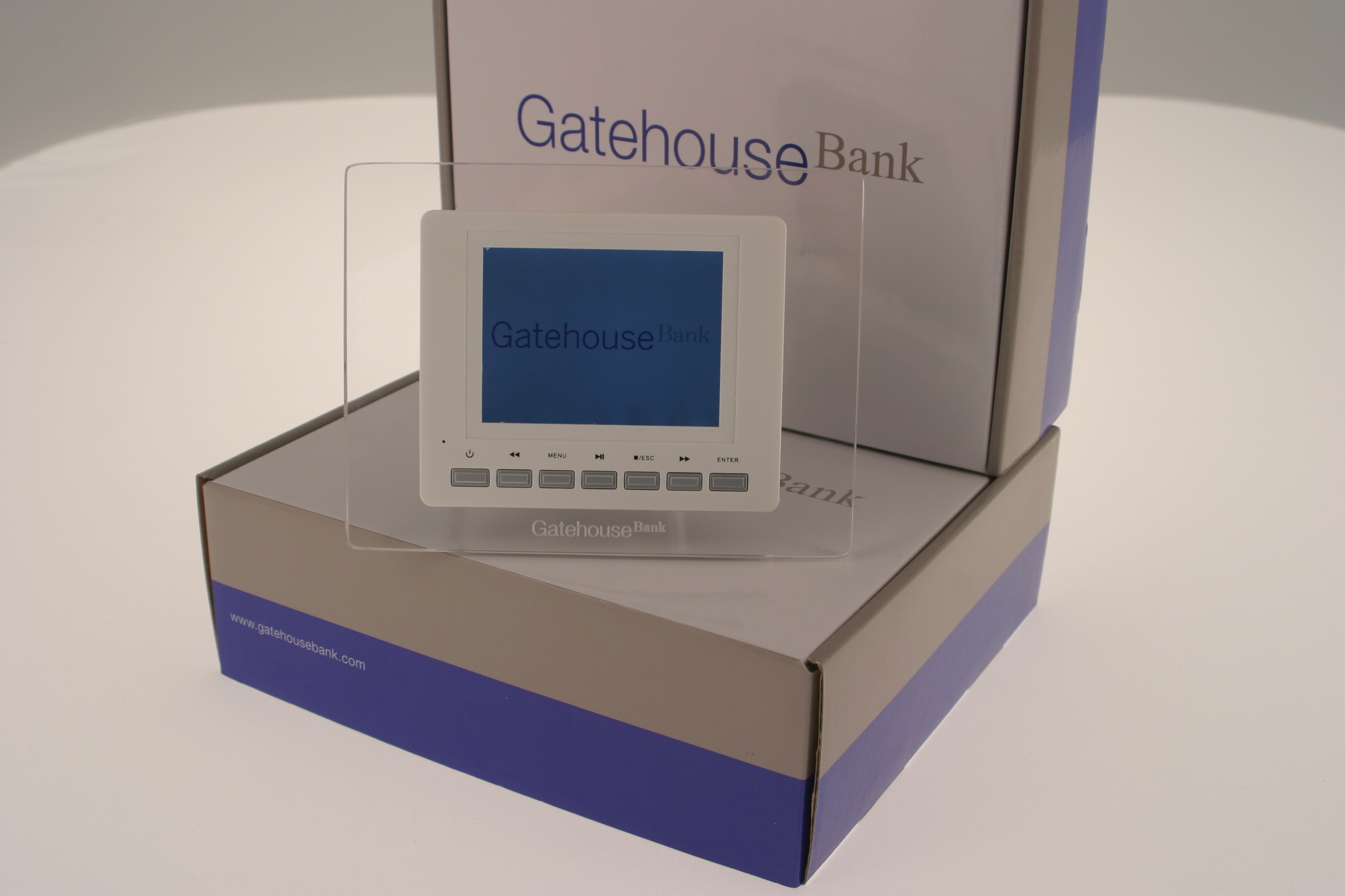 Digital Frames Corporate Gifts Branded Photo Gatehouse Bank Came To Digital Frames Direct After Seeing The Corporate Gift That We Supplied For Google In Same Way As Before Were Able Suppy A
